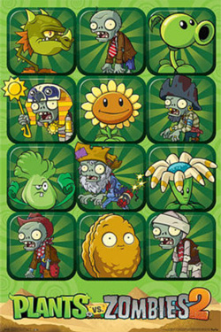 plants vs zombies 2 poster